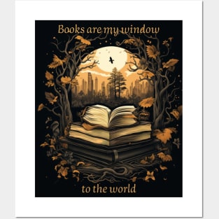 Books Are My Window to the World Reading Gift for Book Lovers Posters and Art